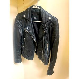 Barney’s Originals Leather Biker Jacket